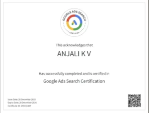 Google Ads search certification
