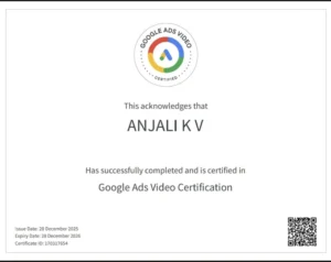 Google Ads video certification